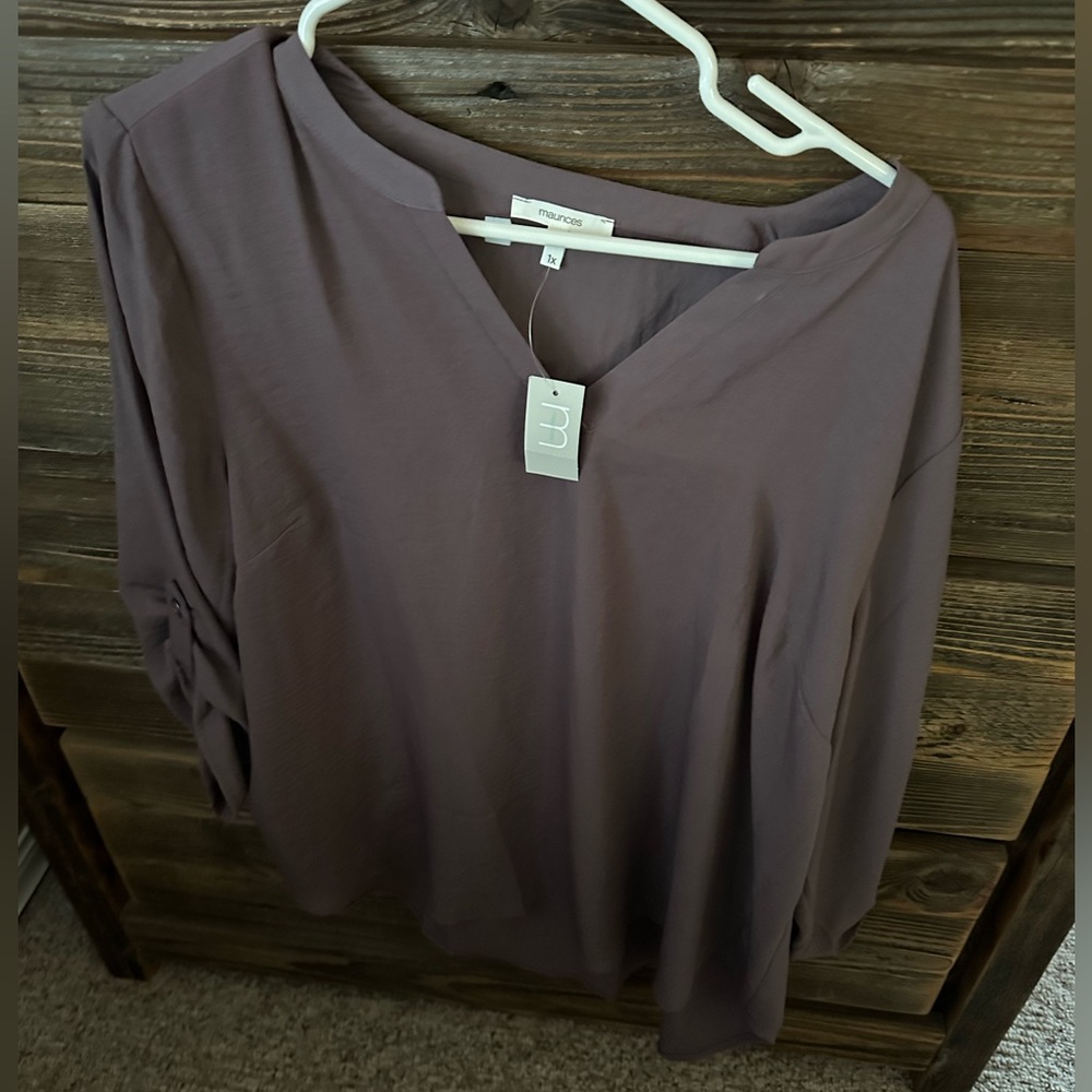 Ladies Maurice’s brown 1X top - NWT